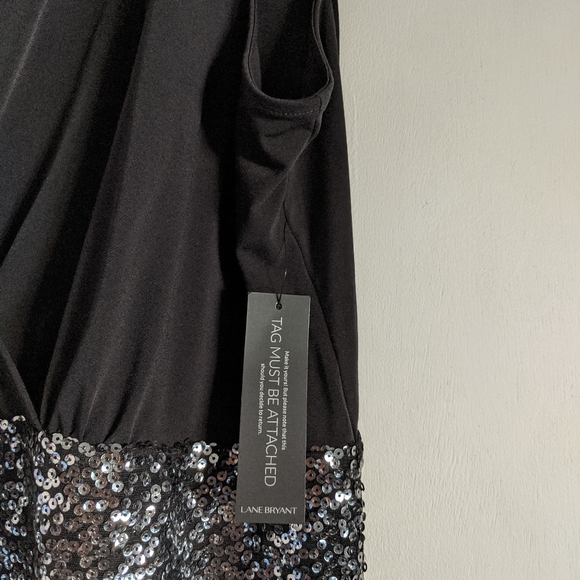 NWT LANE BRYANT Silver Sequin Tank Midi Dress - Picture 7 of 7